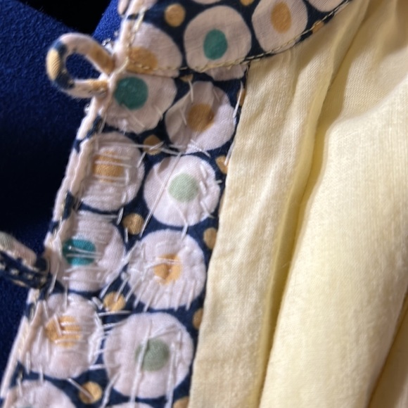 Ryu Boho Yellow Shift Above Knee Sleeveless Cotton Mini Dress hand-Embroidered - Picture 12 of 15